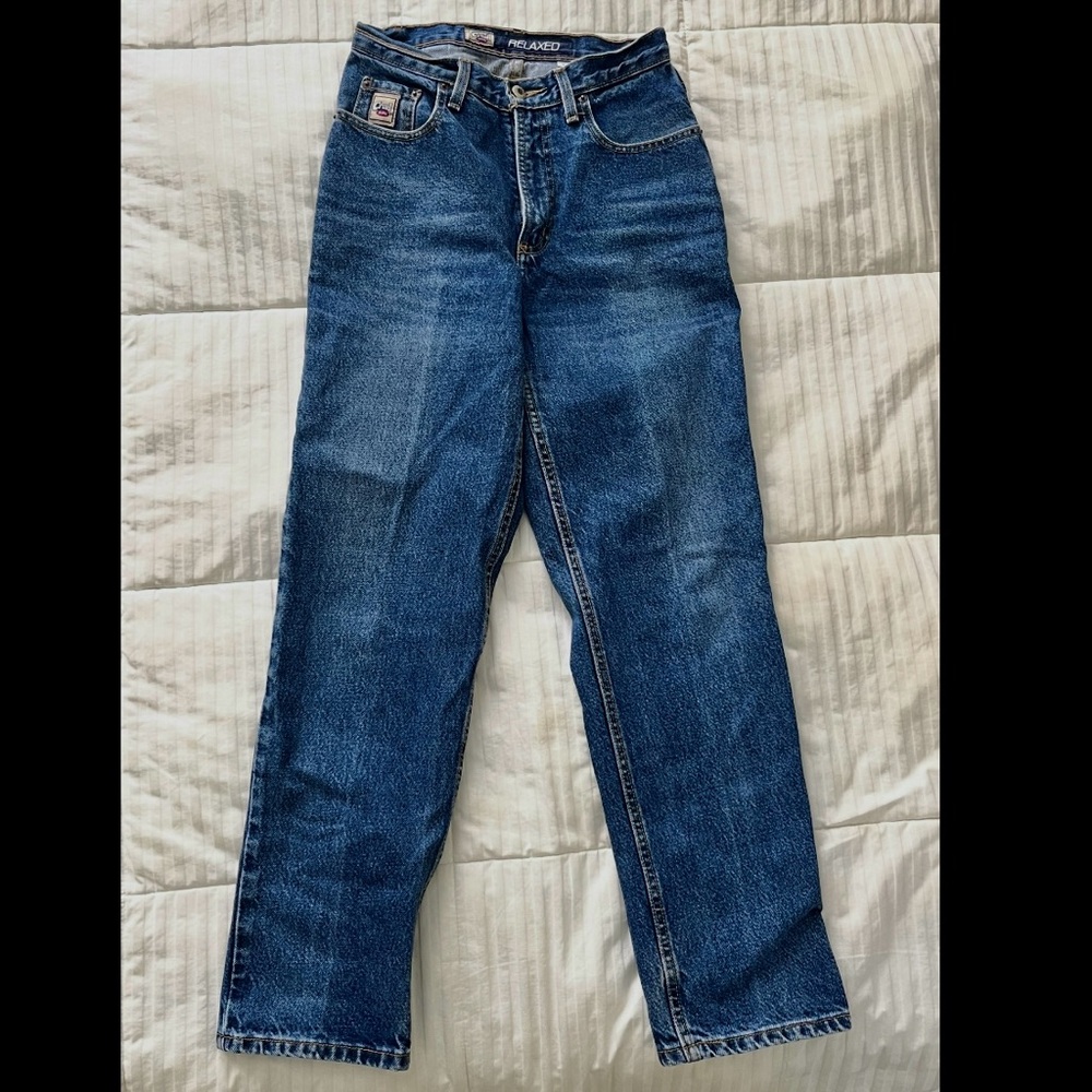 Cruel Girl 90s Vintage Relaxed Straight Leg High Waisted Blue Jeans sz 27 / 7
